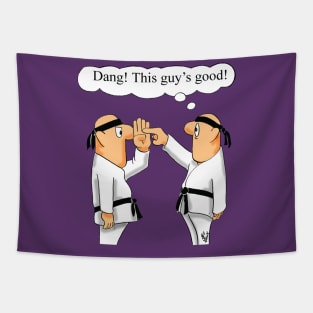 Funny Martial Arts Cartoon Humor Tapestry