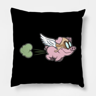 Flying Farting Piggy Pillow