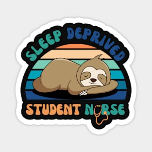 Sleep Deprived Student Nurse, Sloth Sleeping Magnet