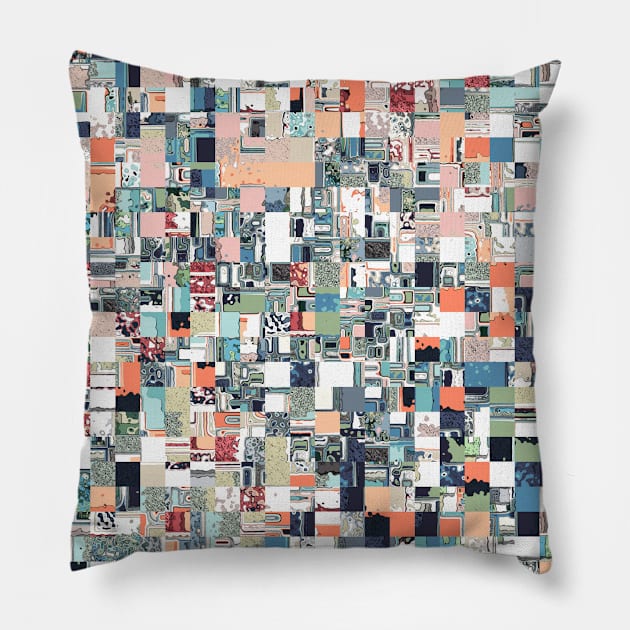 Chaotic Geometric Pattern Pillow by perkinsdesigns