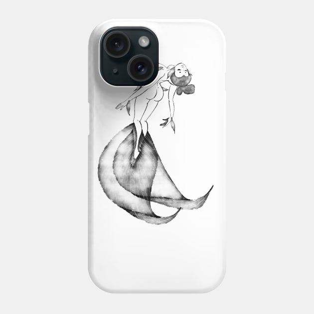 Ink-Girlfish 4 Phone Case by Cheese_Wen Art