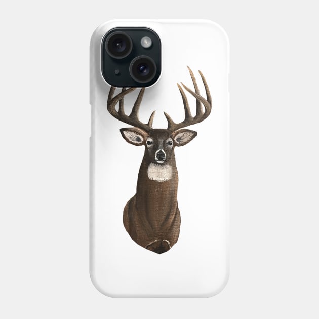 Whitetail Deer Bust Graphic Phone Case by SistersInArtN