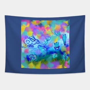 Dreaming Bunny Rabbit Tapestry