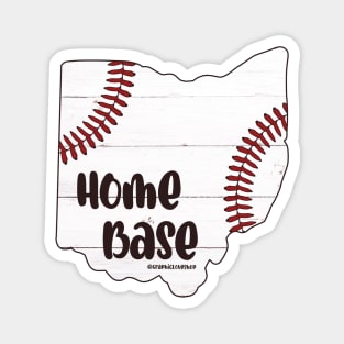 Ohio Home Base Baseball Magnet