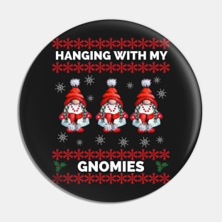 Hanging With Gnomies Gnome Christmas Tree Xmas Gift Pin