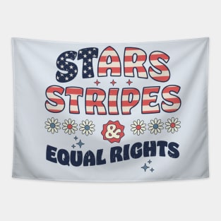 Stars Stripes And Equal Rights Patriotic 4th Of July Cute Tapestry