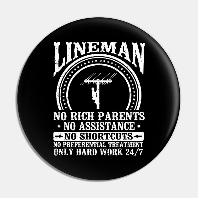 Line Worker Linesman Power Line Electrical Lineman Pin by IngeniousMerch