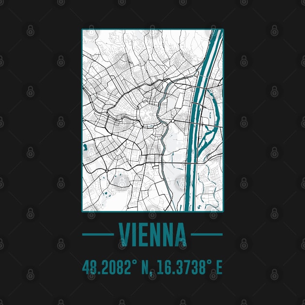 vienna Minimalist city Map,vienna DIY city Map by happy6fox