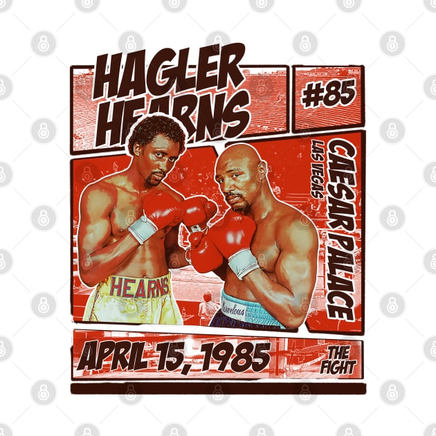 Hagler vs Hearns \\\ Retro Classic Comic by Bootlegheavens