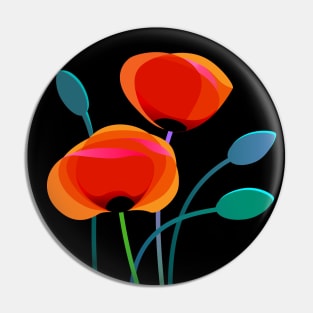 Poppy flowers Pin