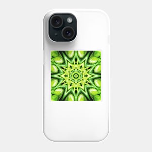 Vegetarian Kaleidoscope, Fruit Fantasy Patterns. 4 Green Peppers Phone Case