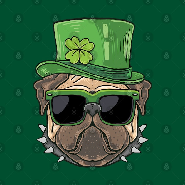 St. Patrick's Day Pug by Etopix