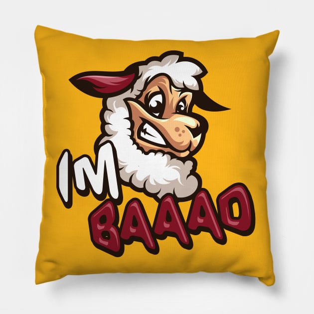 Im Baad Sheep Pillow by Kachow ZA