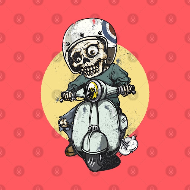 Skeleton Scooter - UK Mod by funkymonkeytees