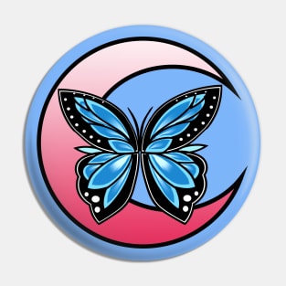 Moonlight Blue Butterfly Pin