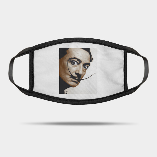 Salvador Dali Realistic Painting Portrait Mask Teepublic