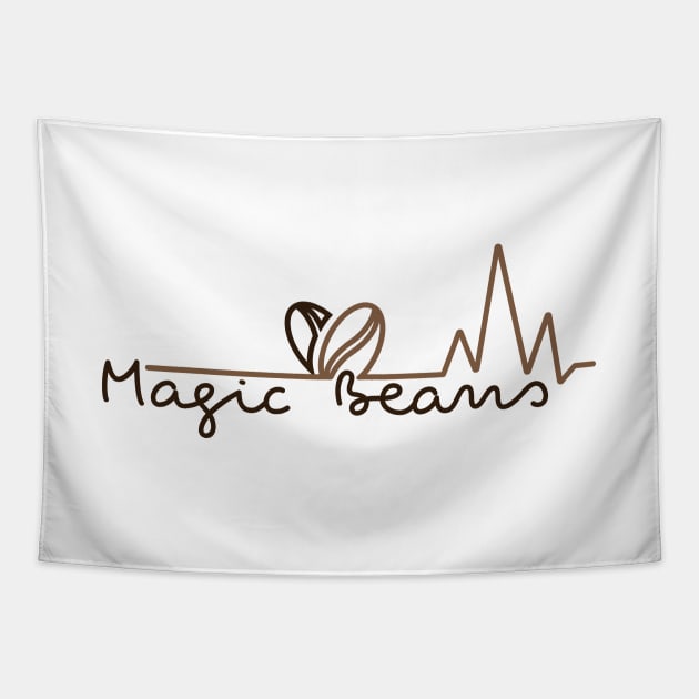 "Magic beans" coffee design Tapestry by MUF.Artist