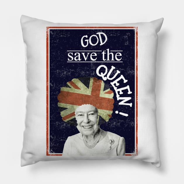 Good Save The Queen Pillow by TEEWEB