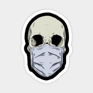 Skull Wearing Mask Magnet