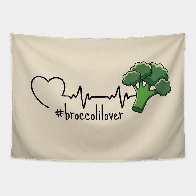 Broccoli In A HeartBeat Tapestry by DesignArchitect