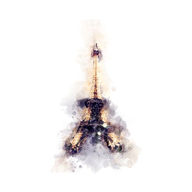 Watercolor Eiffel Tower by designist