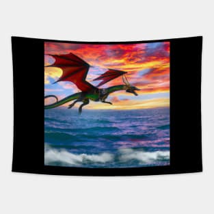 Dragon in flight Tapestry