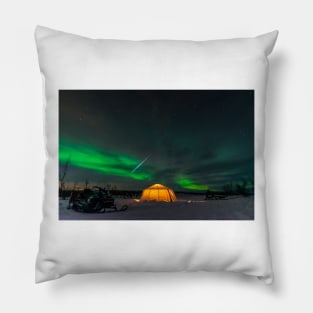 Geminids and the Northern Lights Pillow