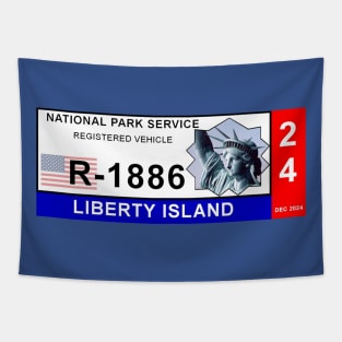 Liberty Island Vehicle Parking Pass - Statue of Liberty Tapestry