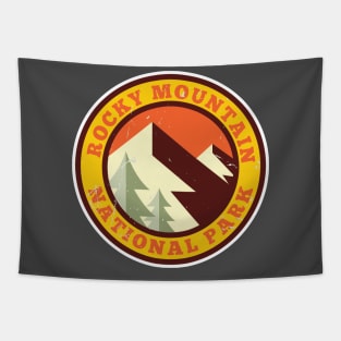 Rocky Mountains National Park Retro Tapestry