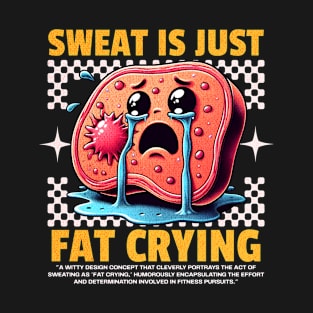 Funny Gym, Sweat is Just Fat Crying T-Shirt