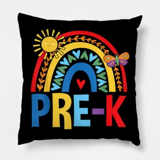 Pre K Rainbow With Cute Sun Back To School Pillow