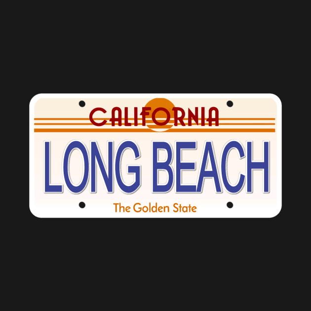 Long Beach California State License Plate by Mel's Designs