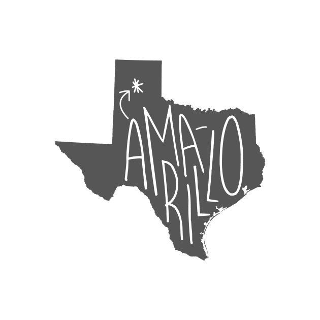 Amarillo, Texas (Gray Ink) by AmarilloShirts