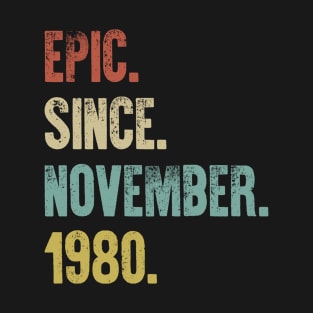 Retro Vintage 40th Birthday Epic Since June 1980 T-Shirt