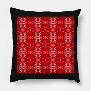 Red Knit Christmas Pattern Pillow