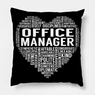 Office Manager Heart Pillow