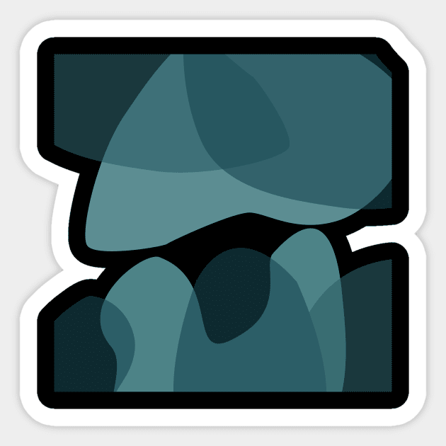 Blue Wave Layer - Abstract - Sticker | TeePublic