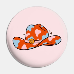 Cancer Cowboy Hat Pin