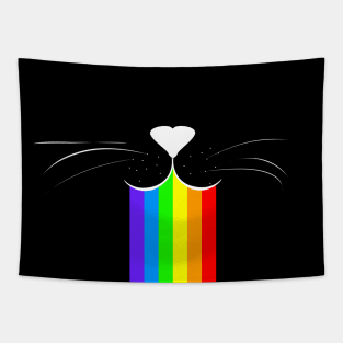 Rainbow cat mouth Tapestry