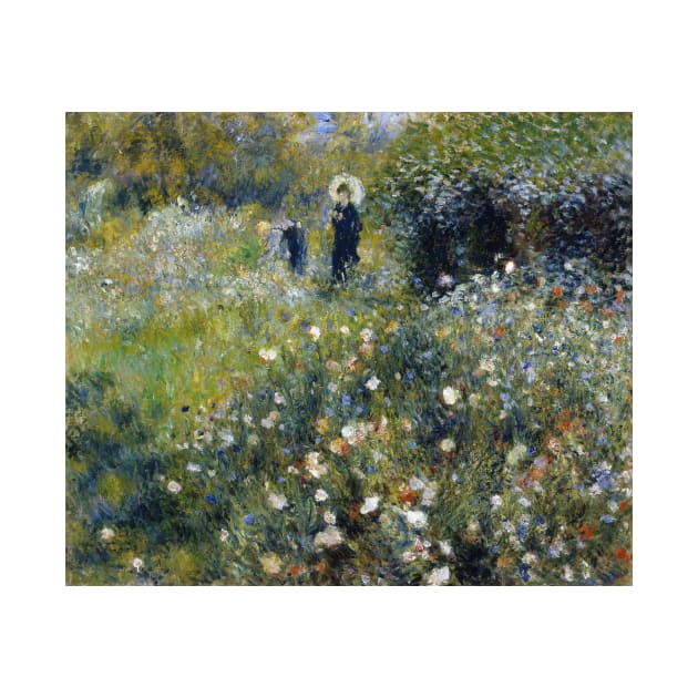 Woman with a Parasol in a Garden by Auguste Renoir by Classic Art Stall