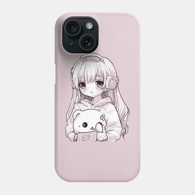 Kawaii Anime Girlfriend Phone Case by animegirlnft