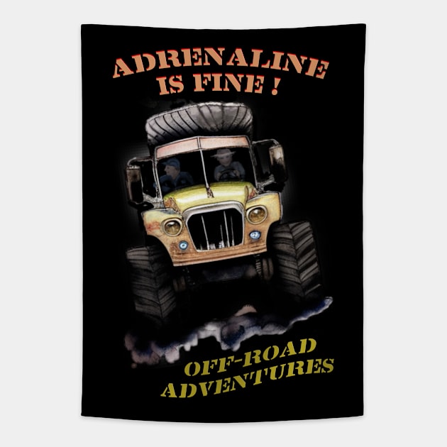 Adrenaline -Off-road Tapestry by Stades