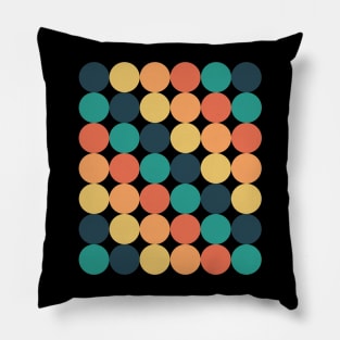 Circle Retro Rainbow Pillow