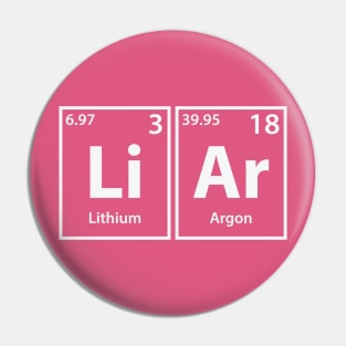 Liar (Li-Ar) Periodic Elements Spelling Pin