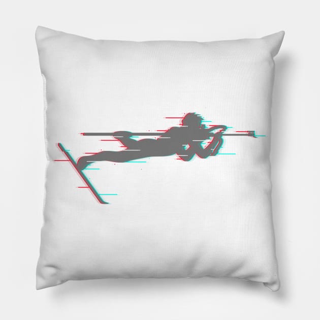 Shooting from prone positions in biathlon. Pillow by Fresh look