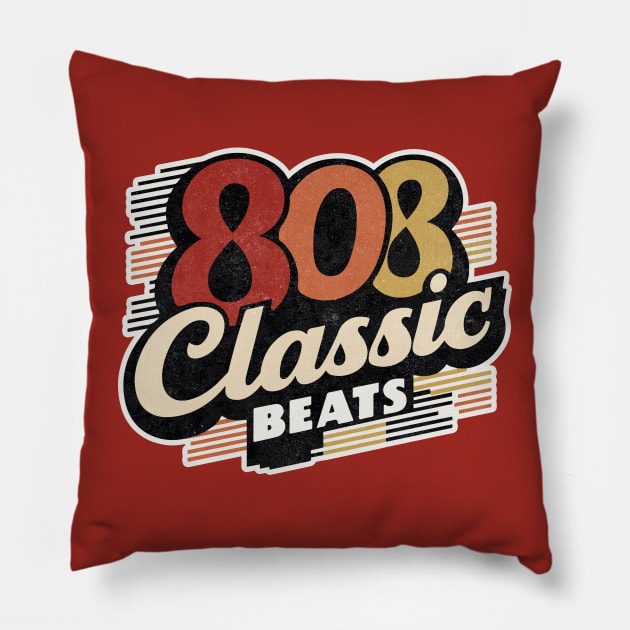 808 Classic Beats - TR-808 Drum Machine Pillow by Dazed Pig