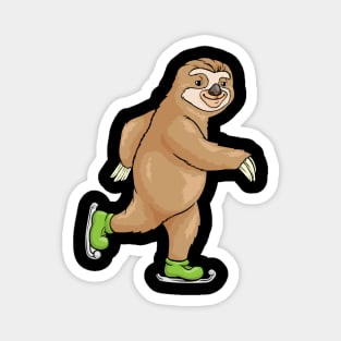 Beautiful sloth as a ice skater Magnet