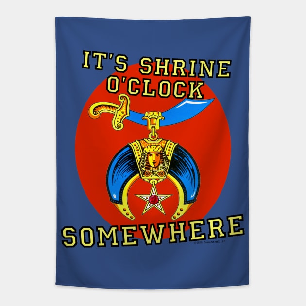 It's Shrine O'Clock Somewhere Tapestry by EssexArt_ABC