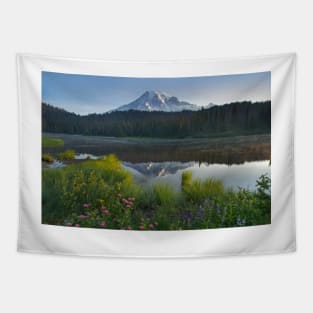 Mount Rainier And Reflection Lake Mount Rainier National Park Tapestry