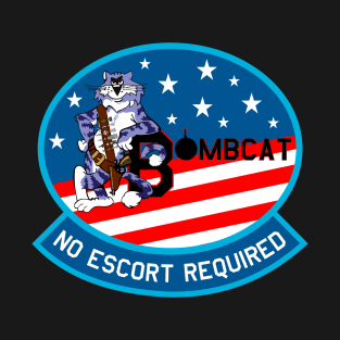 F-14 Tomcat - Bombcat - No Escort Required - Clean Style T-Shirt